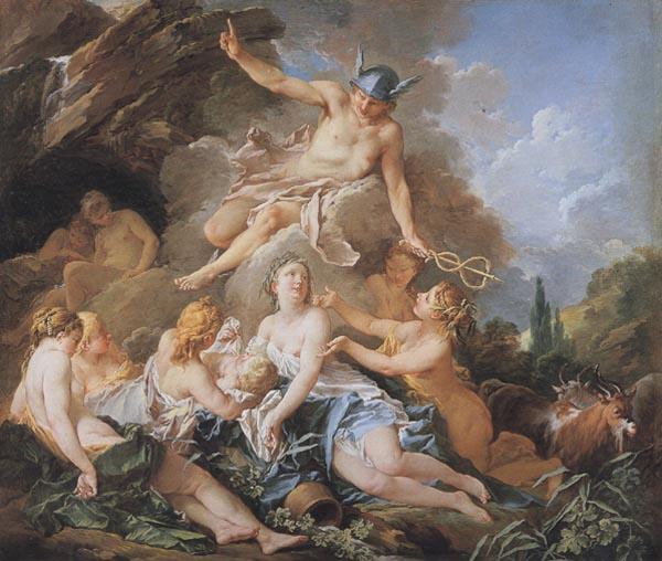 Francois Boucher Mercury confiding Bacchus to the Nymphs China oil painting art